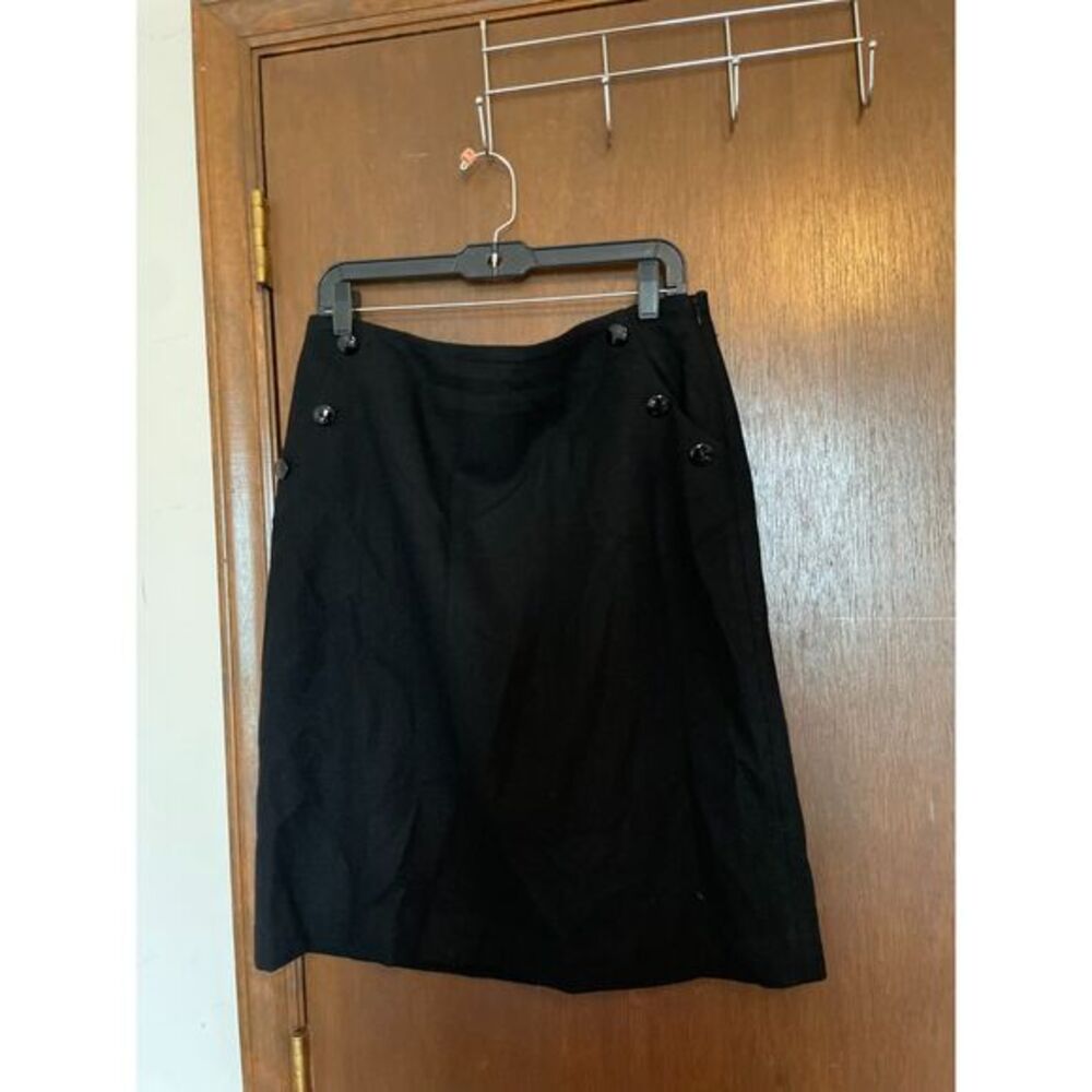 J.Crew Nautical Pencil Skirt Wool Black Women's 10